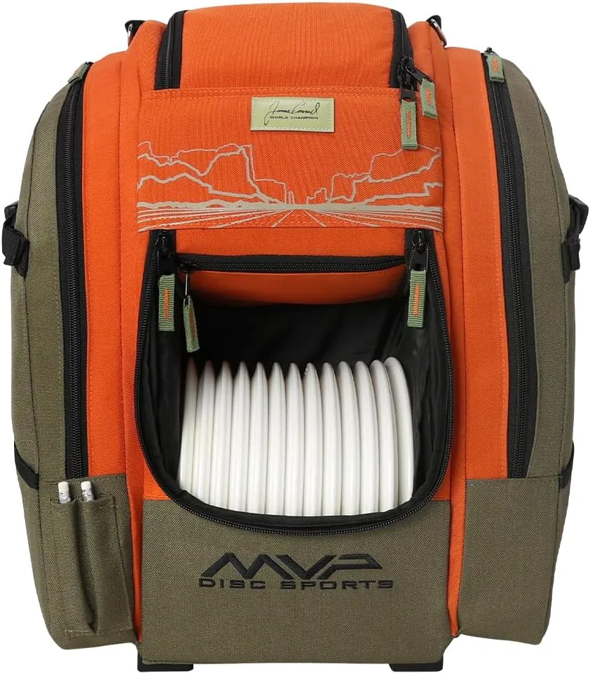 MVP Disc Sports James Conrad Voyager Series Backpack Disc Golf Bag (Choose Your Color and Size)