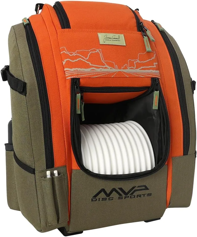 MVP Disc Sports James Conrad Voyager Series Backpack Disc Golf Bag (Choose Your Color and Size)
