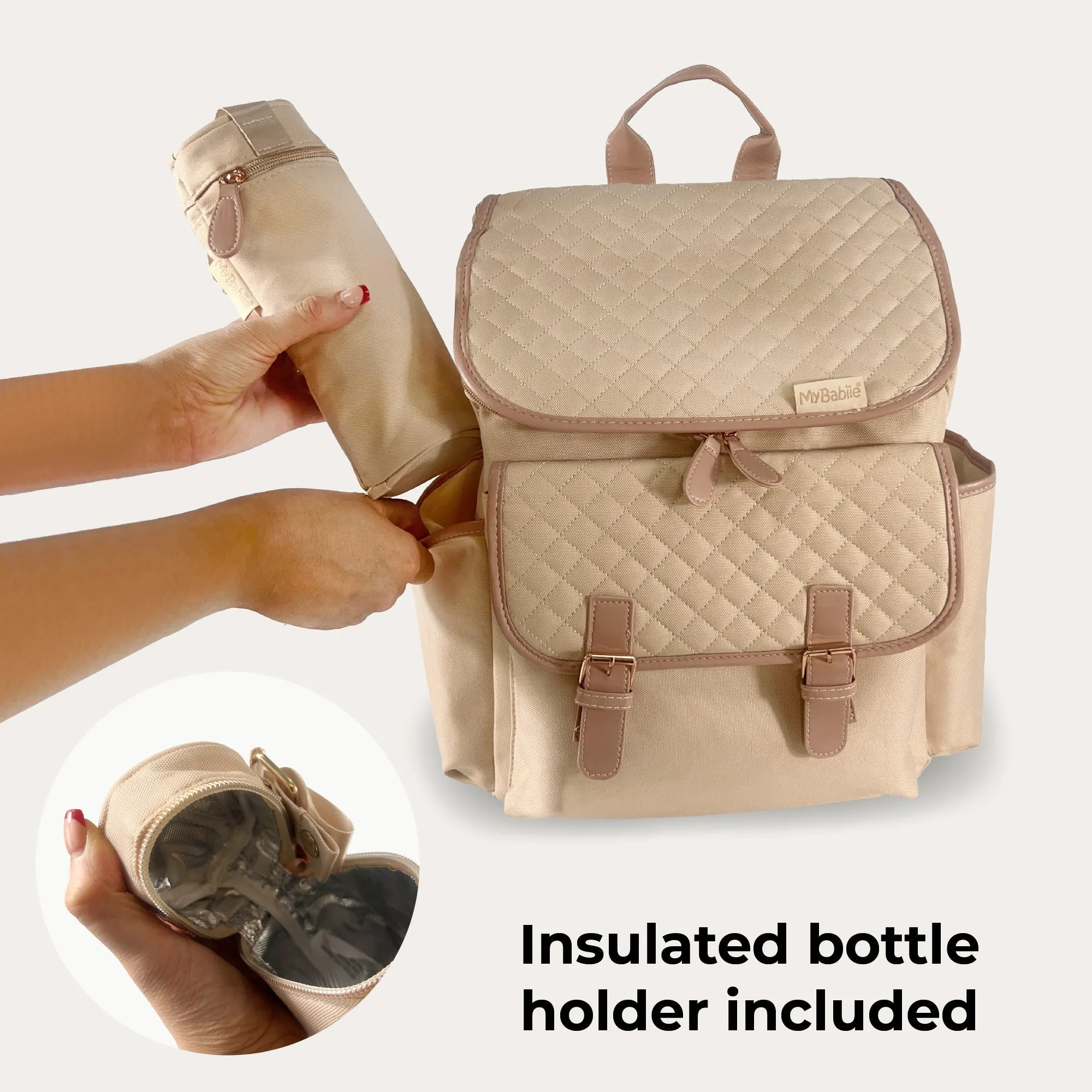 My Babiie Backpack Changing Bag - Blush Quilted
