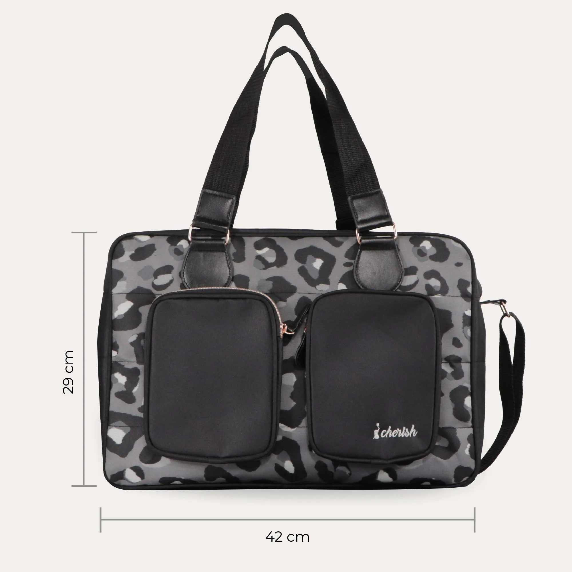 My Babiie Deluxe Changing Bag - Black Leopard