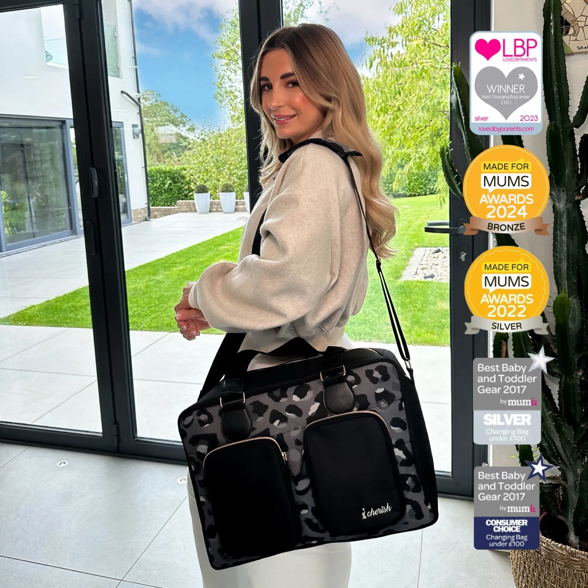 My Babiie Deluxe Changing Bag - Black Leopard