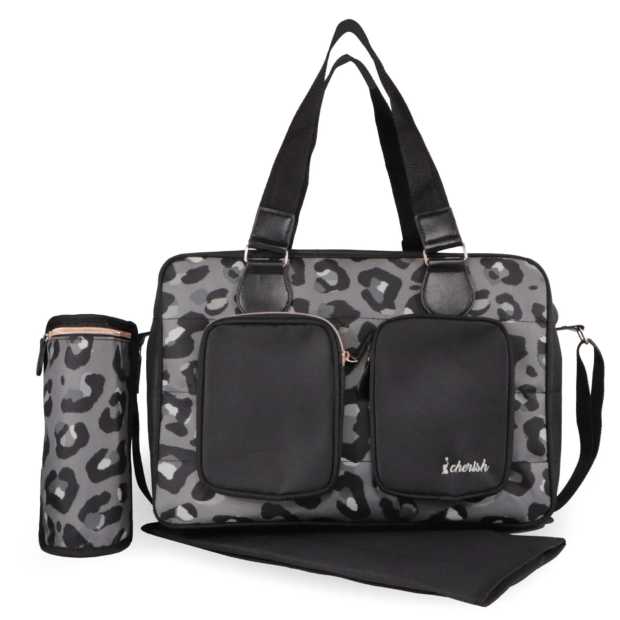 My Babiie Deluxe Changing Bag - Black Leopard