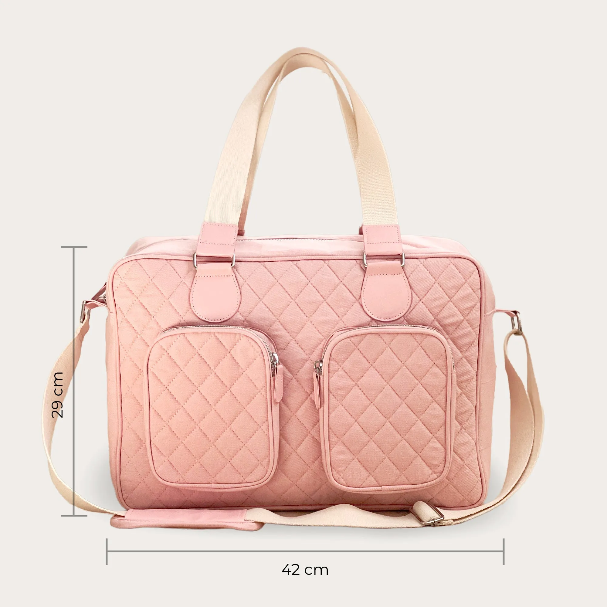 My Babiie Deluxe Changing Bag - Pink Quilted
