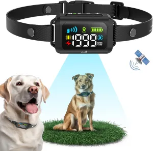 My Pet Command GPS Dog Collar Fence System New Generation Dec 2024 Wireless Perimeter Fence for Dogs Containment System Boundary Easy Setup Outdoor Fence Waterproof Rechargeable with Training Whistle
