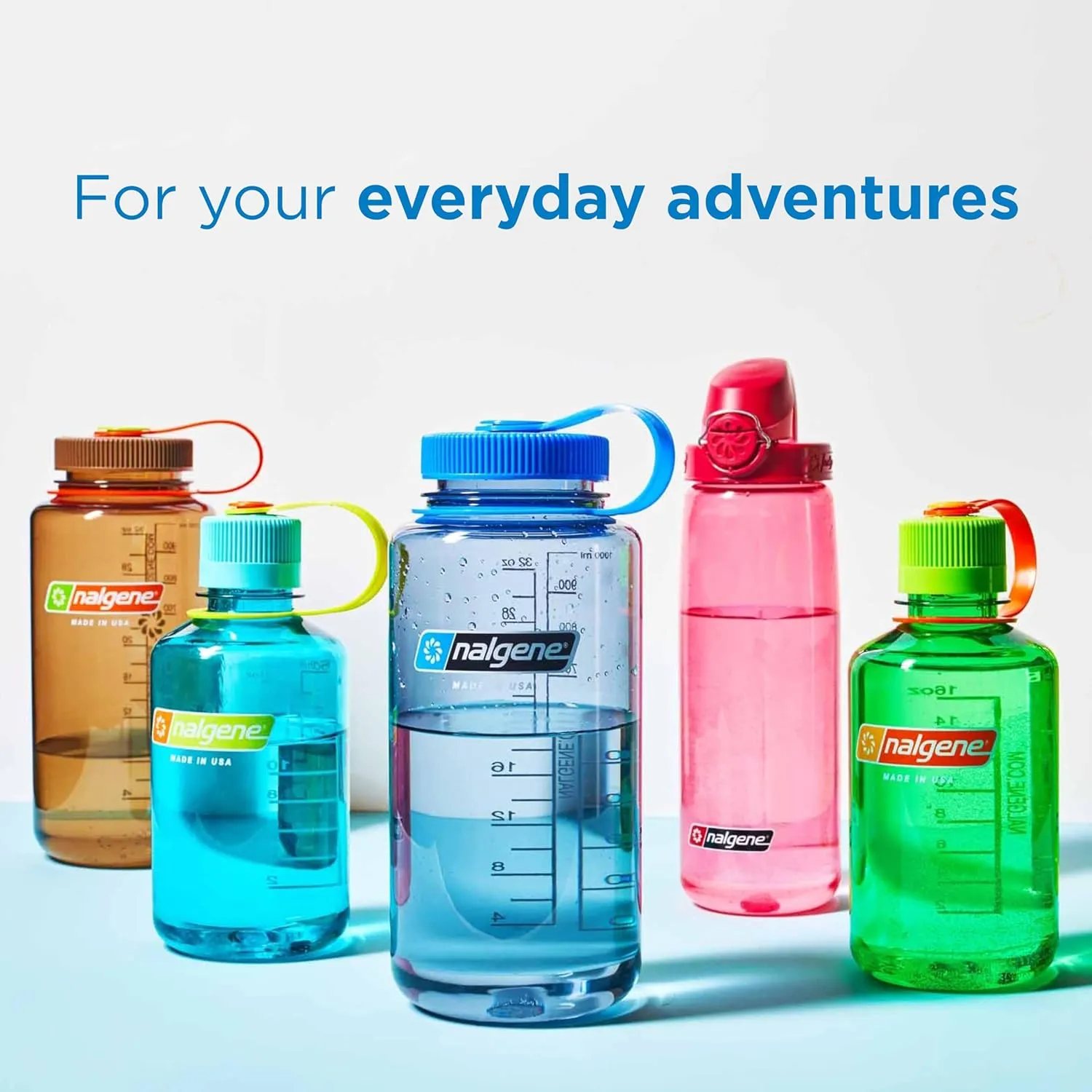 Nalgene Sustain Tritan BPA-Free Water Bottle Made with Material Derived from 50% Plastic Waste, 16 OZ, Narrow Mouth