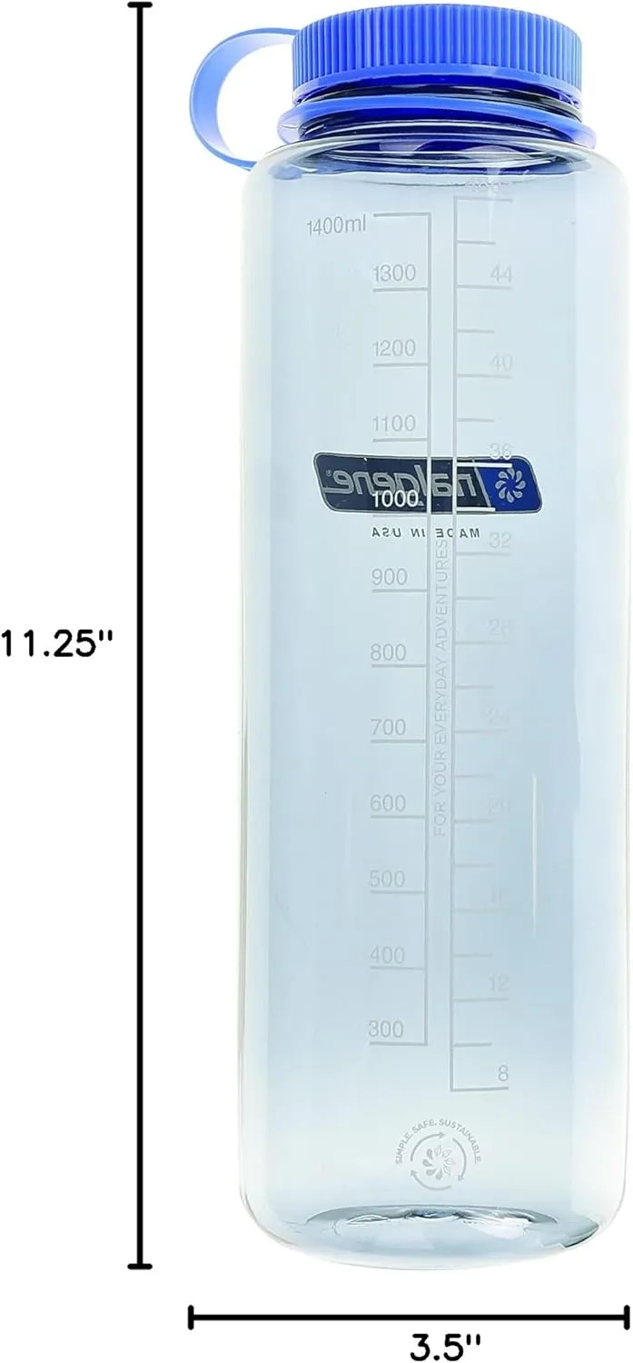 Nalgene Sustain Tritan BPA-Free Water Bottles Made with 50% Recycled Plastic Waste | 48 OZ & 32 OZ Wide Mouth