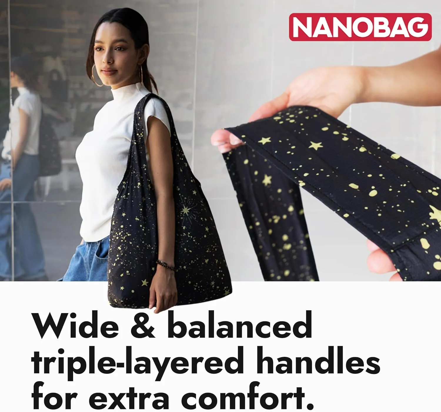 Nano Bag Ultra-Lightweight Standard Tote Bag | Perfect for Travel, Shopping & Daily Use | Reusable - Tiny - Eco-Friendly (Standard, Sketch)