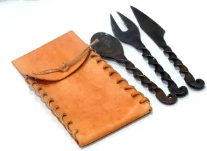 NauticalMart Hand Forged Medieval Eating Utensil Set