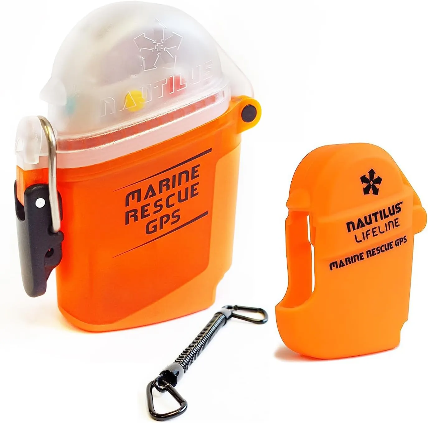 Nautilus Lifeline Marine Rescue Waterproof GPS with AIS/DSC Technology and 1 Antenna Winder for Accurate Positioning and Distress Alert Message Bundled with Silicone Pouch and Lanyard with Two D-Rings