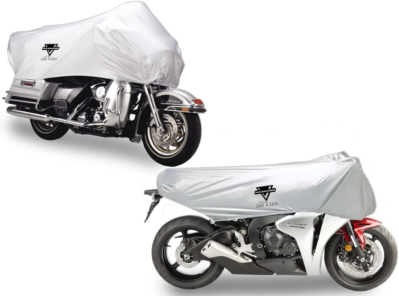 Nelson Rigg XL Motorcycle Half Cover All-Weather, 100% Waterproof, Taped Seams, Free Stuff Sack, Fits most Touring motorcycles Harley Davidson Ultra or Honda Goldwing
