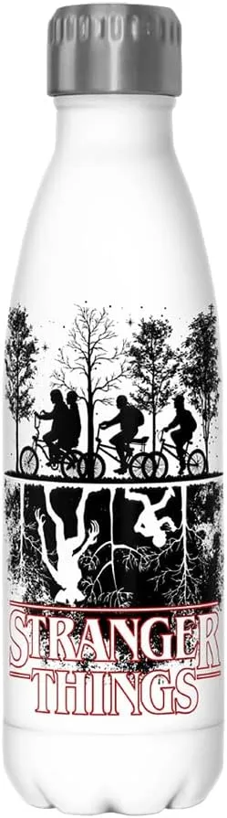 Netflix Stranger Things Upside down 17 oz Stainless Steel Bottle, Multicolor