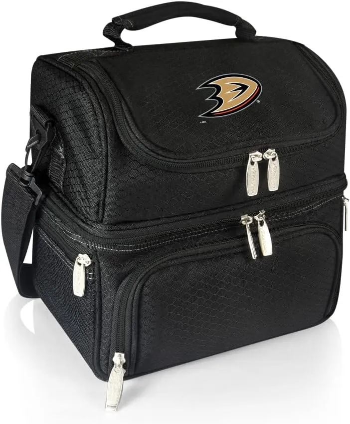 NHL Anaheim Ducks Pranzo Lunch Bag - Insulated Lunch Box with Picnic Set - Lunch Cooler Bag