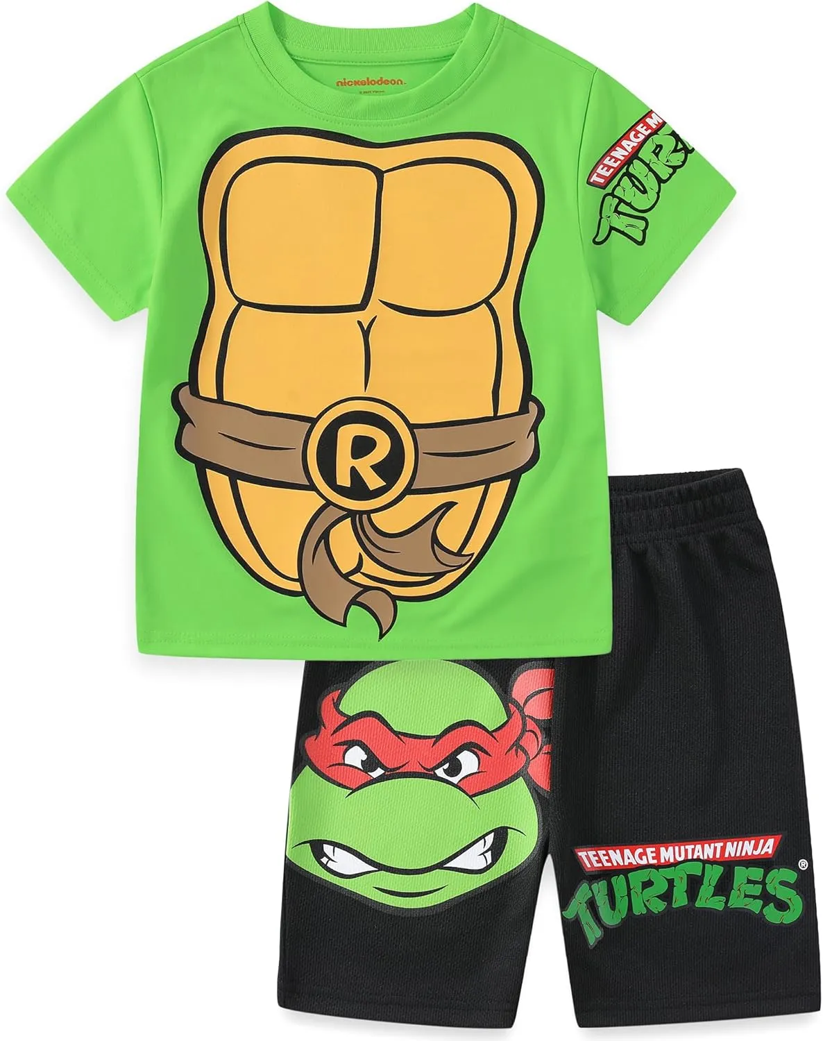 Nickelodeon Teenage Mutant Ninja Turtles Boys 2 Piece Pullover T-Shirt and Shorts Set for Toddler and Big Kids