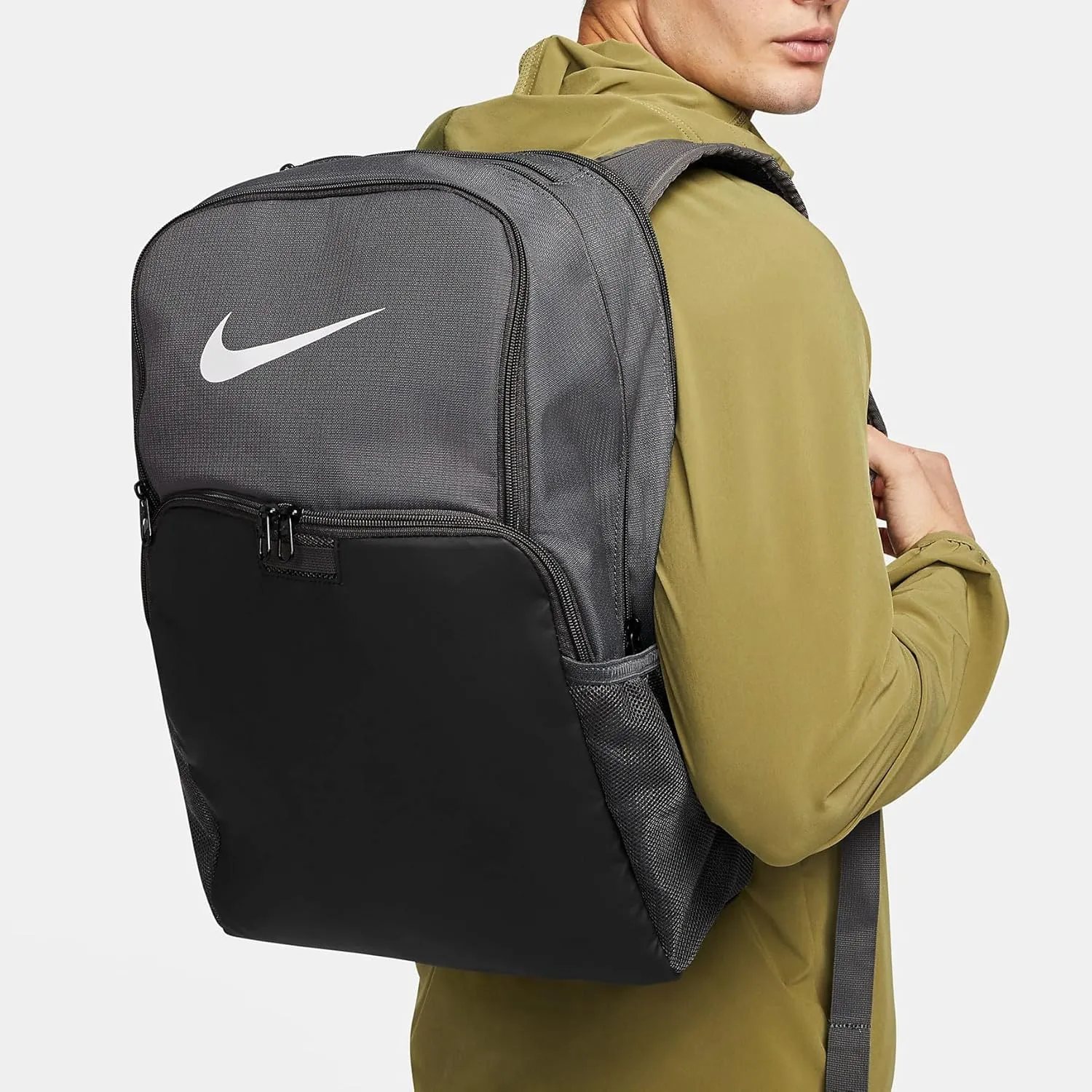 Nike Brasilia 9.5 Training Backpack, Iron Grey/Black/White, Large