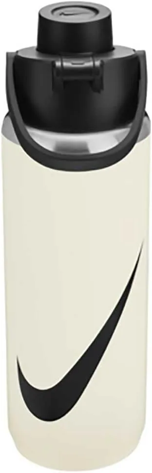 Nike SS Recharge Chug Bottle 24 oz Graphic in Coconut Milk/Black/Black, Capacity: 709 ml, N.100.7629.119.24