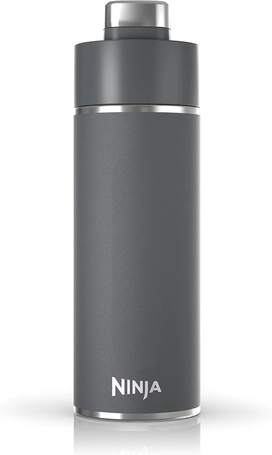 Ninja Thirsti 18oz Travel Water Bottle, For Carbonated Sparkling Drinks, Colder and Fizzier Longer, Leak Proof, 24 Hrs Cold, Dishwasher Safe, Stainless Steel Insulated Tumbler, Charcoal Gray, DW1801GY