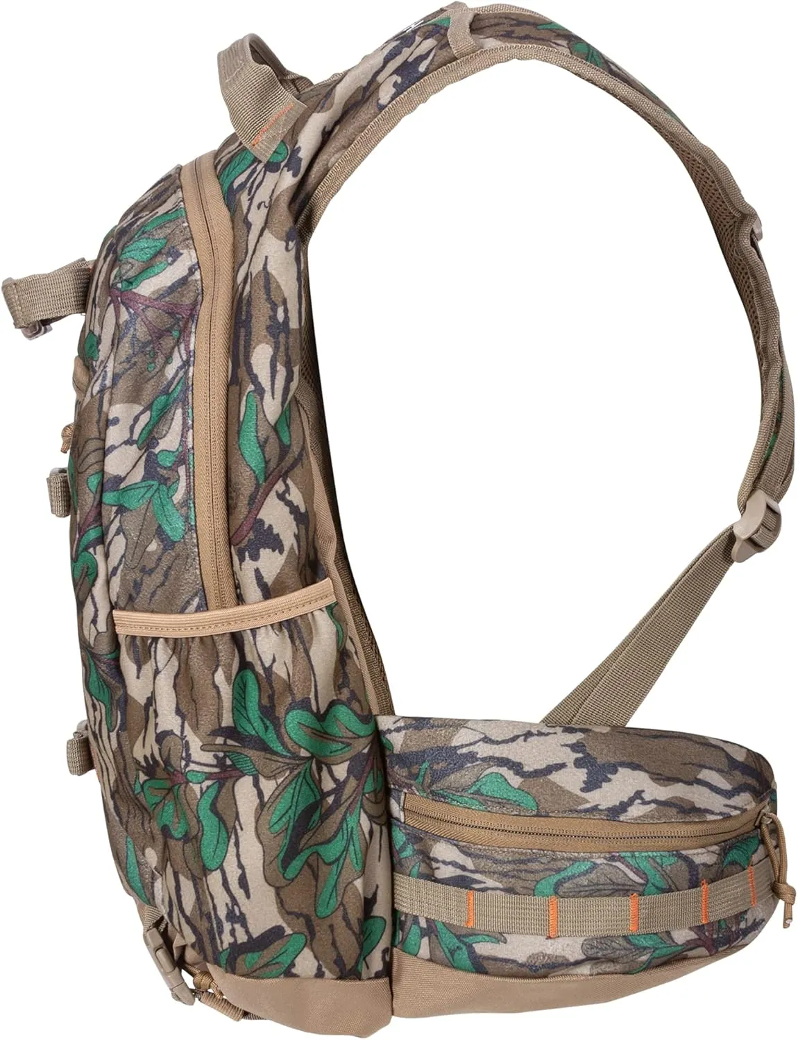 North Mountain Gear Camouflage Hunting Backpack Waterproof Bow and Rifle Compatible Hunting Bag (Mossy Oak Greenleaf)