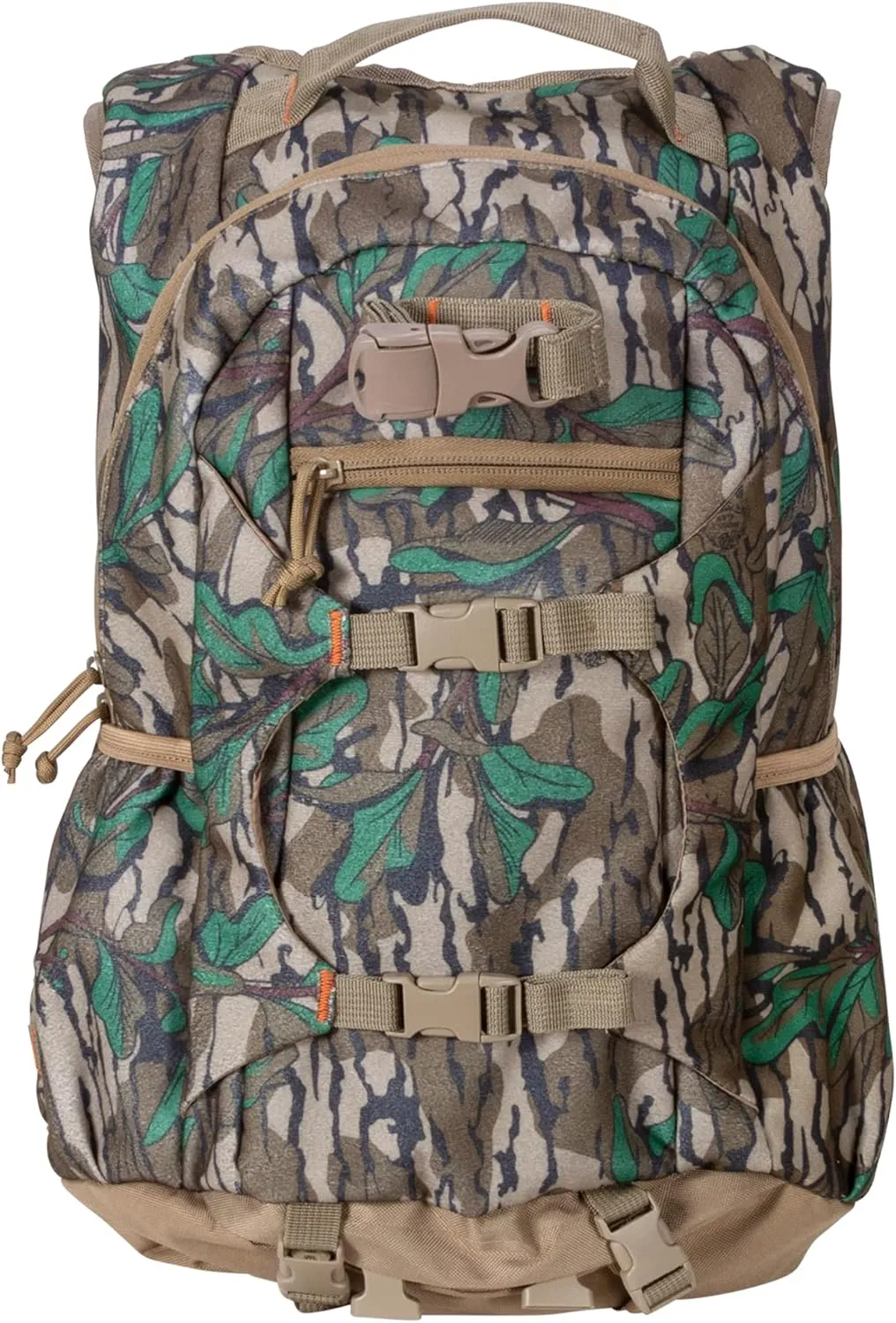 North Mountain Gear Camouflage Hunting Backpack Waterproof Bow and Rifle Compatible Hunting Bag (Mossy Oak Greenleaf)