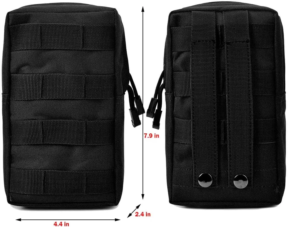 NuCamper 3 Pack Molle Pouch-Water Bottle Pouch Holder Tactical Molle Admin Pouches Compact Tactical Waist Bags Small EDC Utility Bag Pack