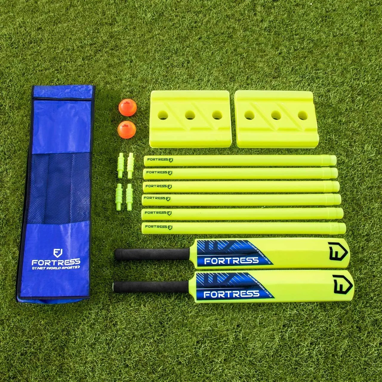 NWS Backyard Cricket Sets | Kwik Cricket | Bats, Stumps, Bails, Balls and A Carry Bag [3 Sizes]