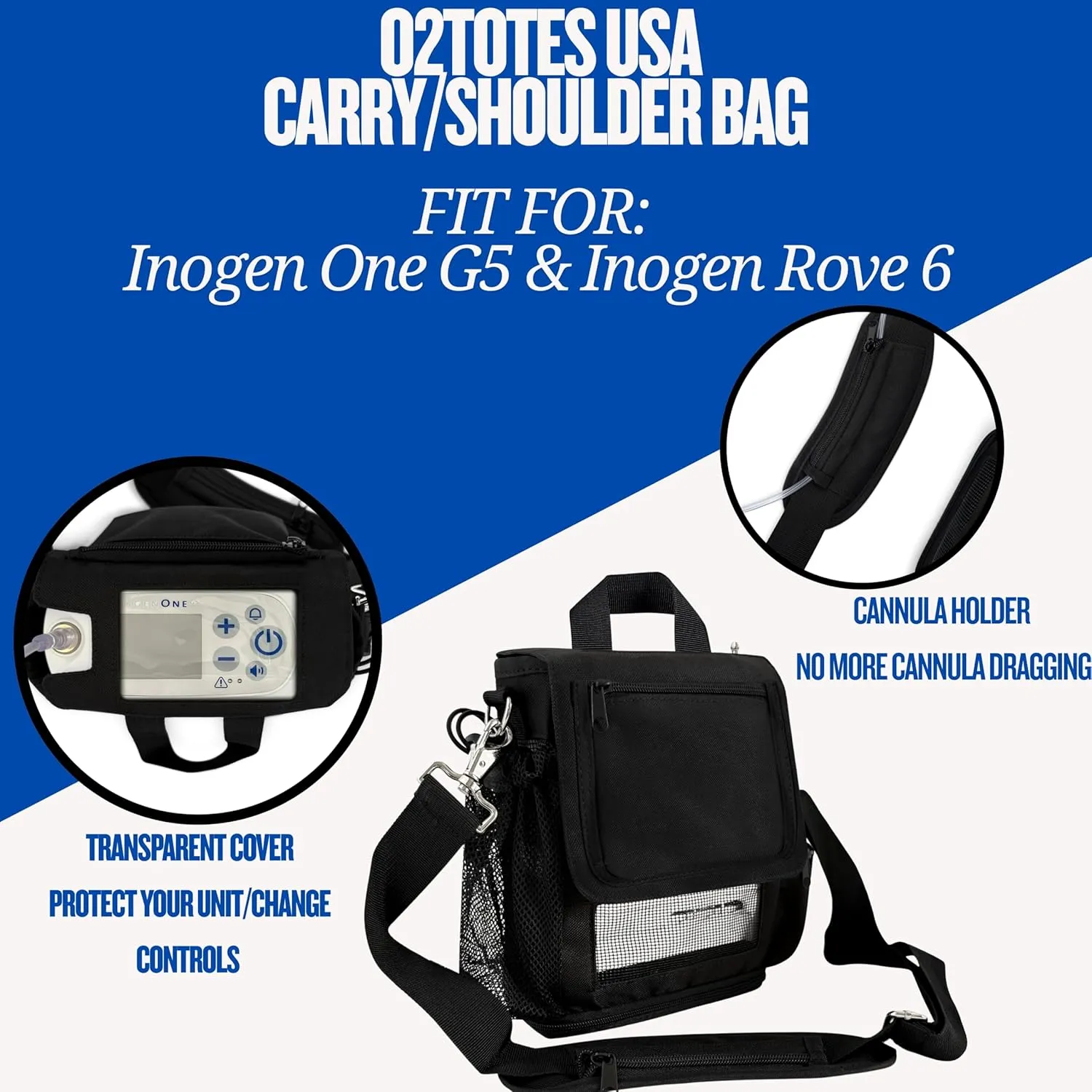 O2totes Carry Bag Compatible with Inogen one G5 & Inogen Rove 6