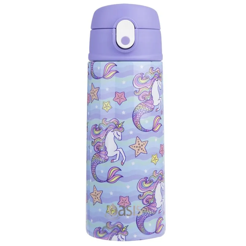 Oasis stainless steel double wall insulated kid's drink bottle with sipper 550ml