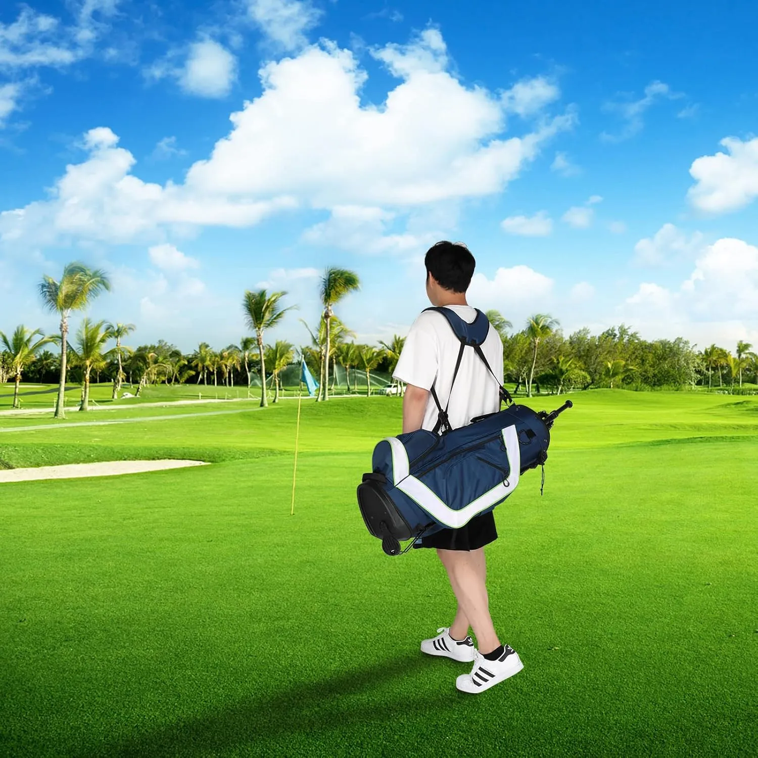 Ochine Golf Stand Bag Pitch and Putt Lightweight Stand/Carry Golf Bag Durable Golf Sunday Bag Golf Club Bag Ideal for Golf Course & Travel (Ship from USA)