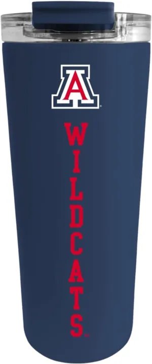 Officially Licensed Collegiate Stainless Steel Tumbler - Double Walled Insulated Travel Thermos - 24 oz (Arizona Navy)