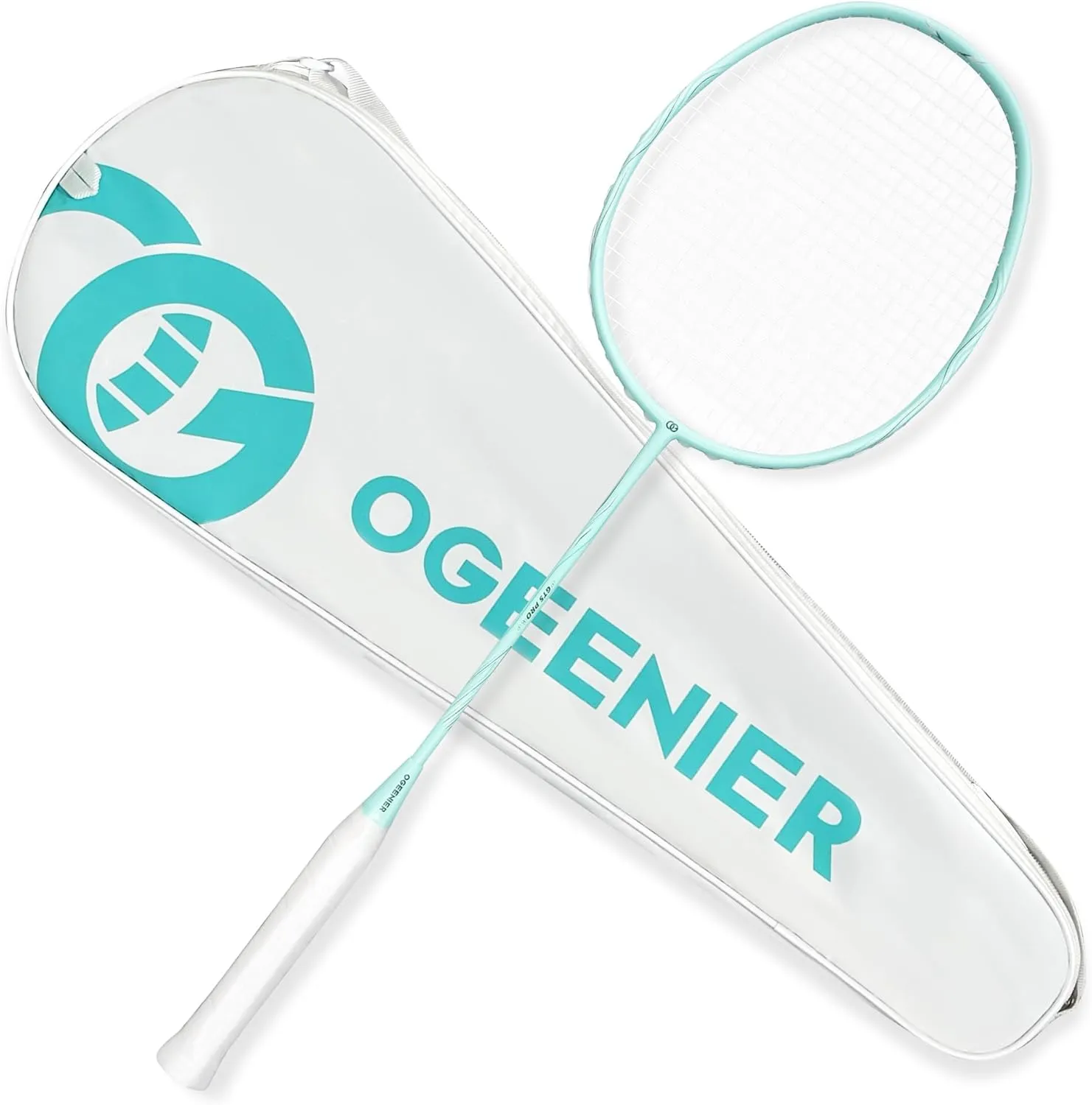 OGEENIER Professional 4U Carbon Fiber Badminton Racket - 30LBS - Includes Badminton Grip and Bag, Lightweight Badminton Racquet for Gym