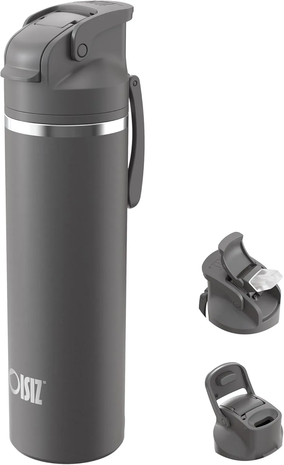 OISIZ Insulated Water Bottle 24 oz with 2-in-1 Straw and Swig Lid, Leakproof and BPA Free, Keep Cold 24H, Vacuum Stainless Steel Water Bottle for School, Travel and Sports, All Dishwasher Safe