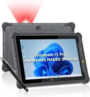 ONERugged Rugged Tablet with Barcode Scanner M80J, 8 inch Windows 11 Pro Enterprise Tablet w/Honeywell N4680 Scan Engine, 1D/2D QR Inventory Scanner, 8GB 128GB Industrial Work PC for WMS, Retail