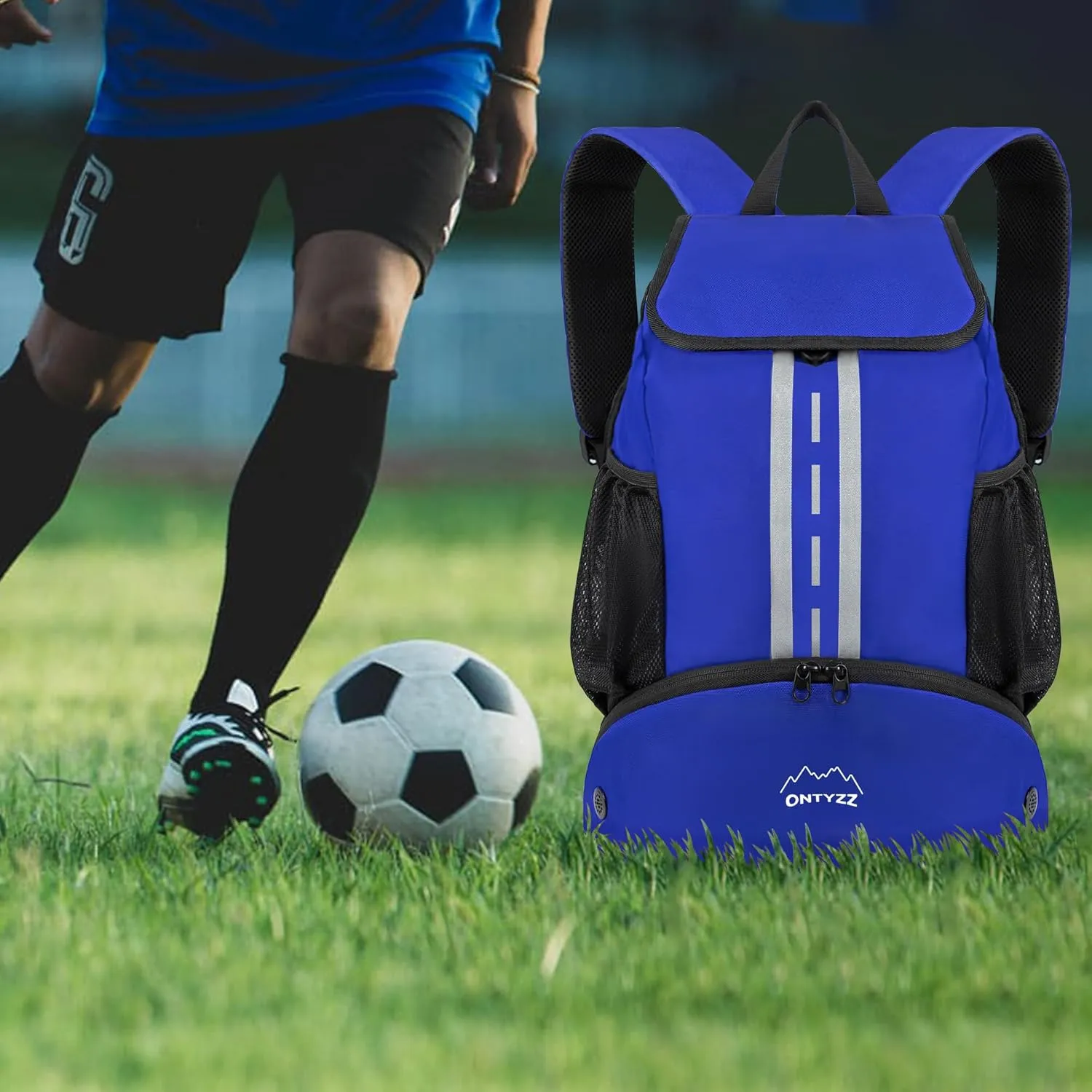 ONTYZZ Sports Backpack with Drawstring Closure Basketball Backpack with Shoe Compartment Swim Beach Bag