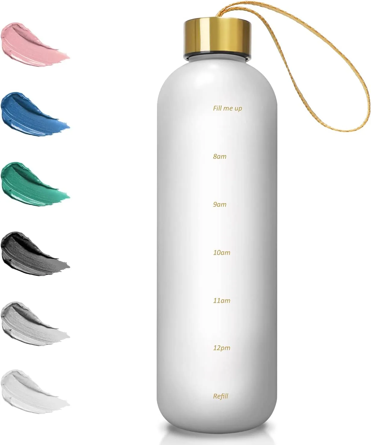 Opard 27oz/32oz Motivational Water Bottle with Time Marker to Drink, Reusable Plastic Bottle with BPA Free Tritan for Gym and Sports