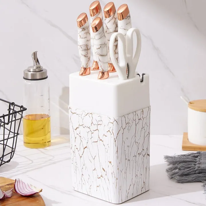 Opulent Marble 7pc Knife Set