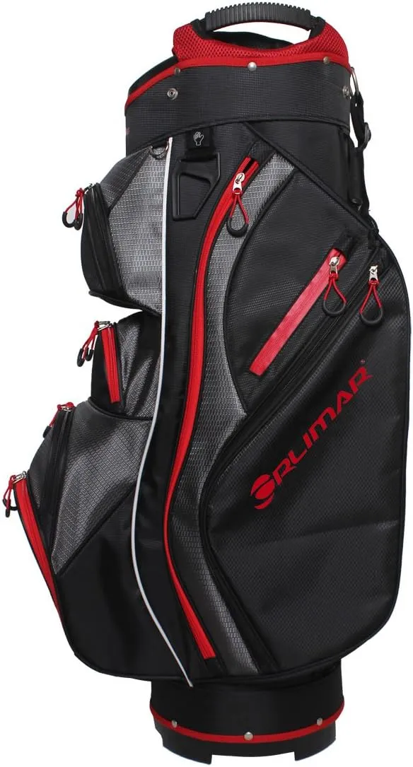 Orlimar CRX Cooler Golf Cart Bags with Removable Insulated Soft Cooler Bag, 15-Way Divider Top, Dedicated Putter Pitt