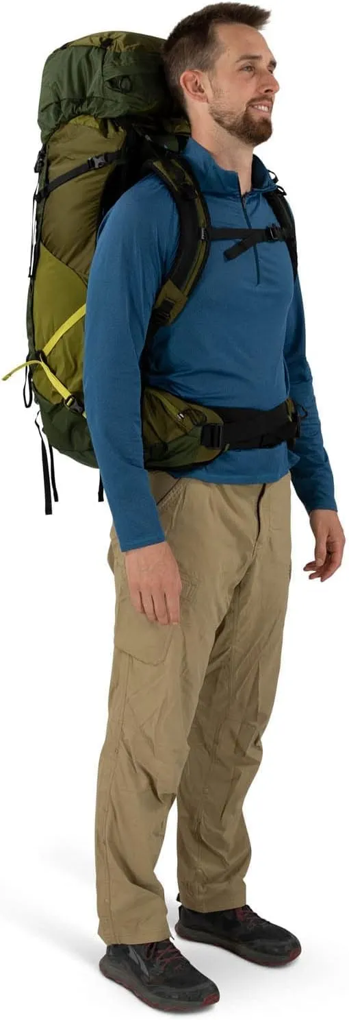 Osprey Atmos AG LT 50L Men's Backpacking Backpack, Black, S/M