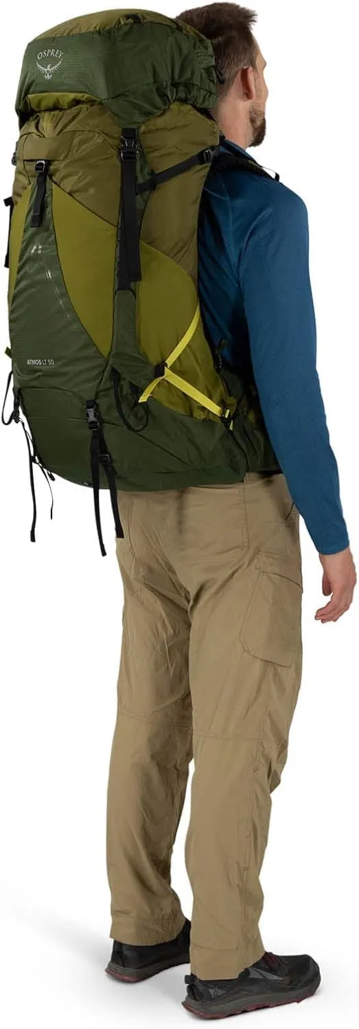 Osprey Atmos AG LT 50L Men's Backpacking Backpack, Black, S/M