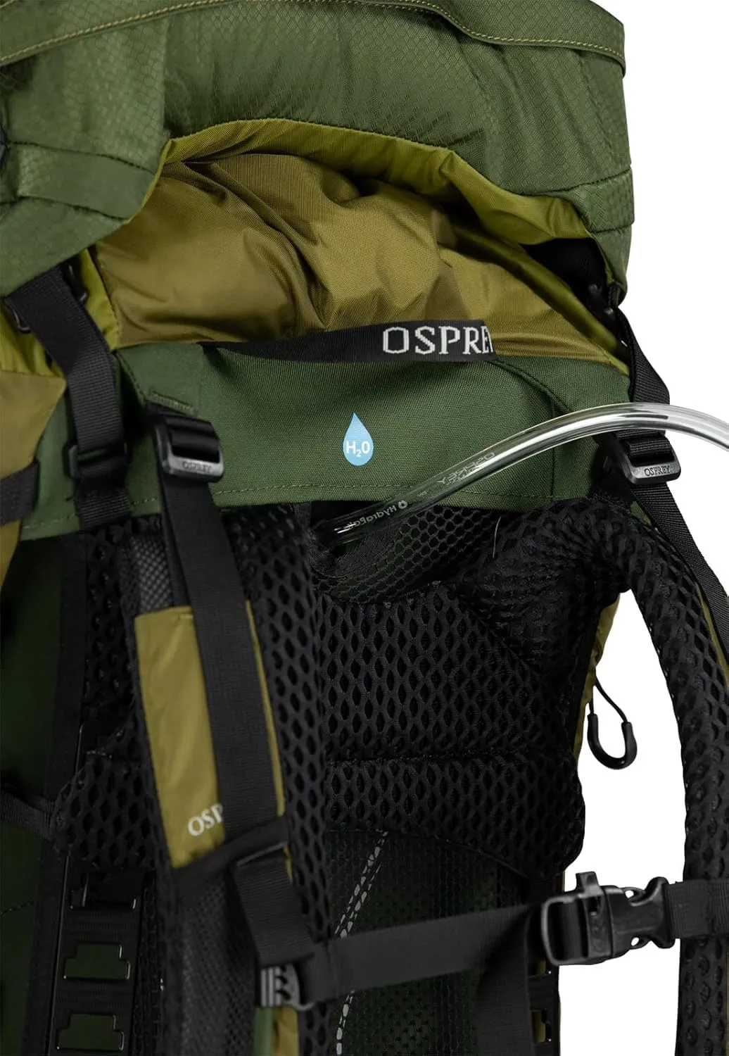 Osprey Atmos AG LT 50L Men's Backpacking Backpack, Black, S/M