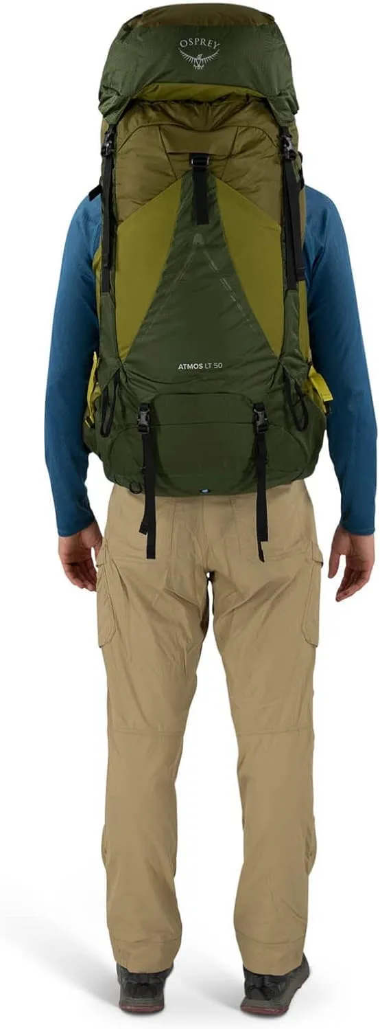 Osprey Atmos AG LT 50L Men's Backpacking Backpack, Black, S/M