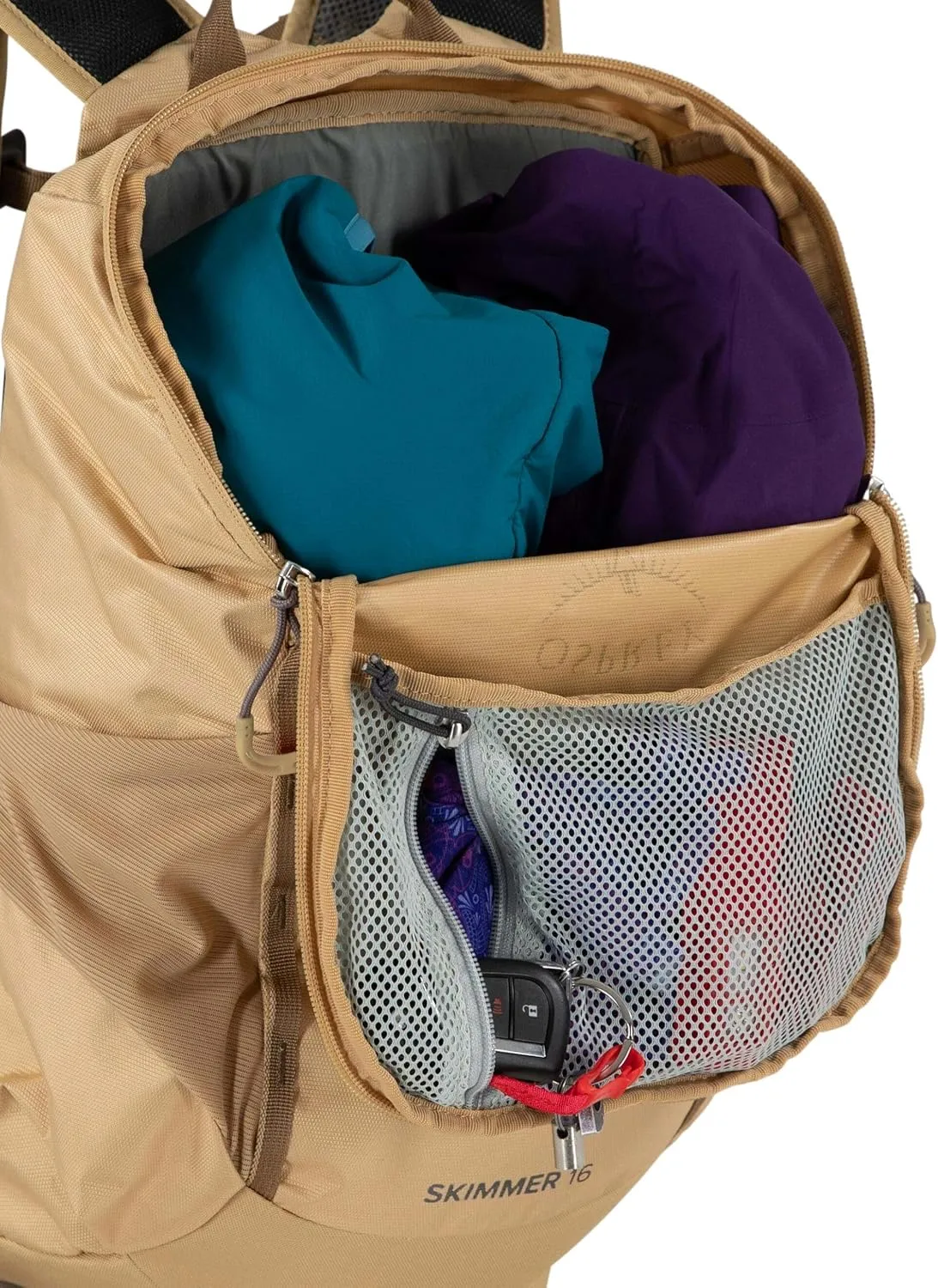 Osprey Skimmer 16L Women's Hiking Backpack with Hydraulics Reservoir, Coyote Brown