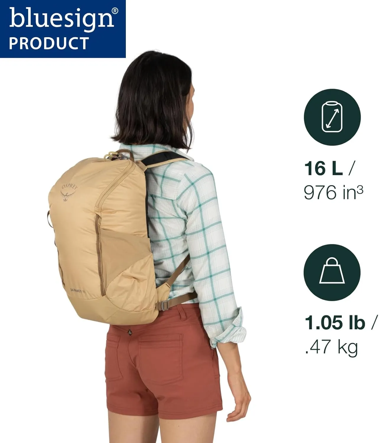 Osprey Skimmer 16L Women's Hiking Backpack with Hydraulics Reservoir, Coyote Brown