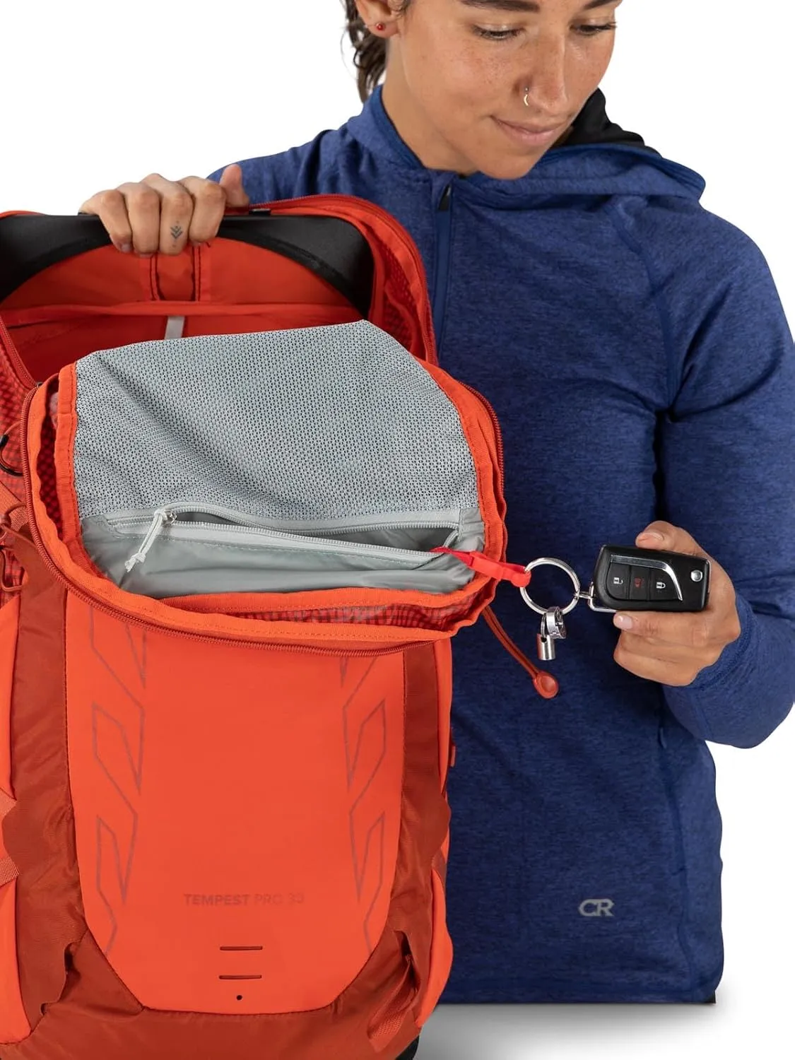 Osprey Tempest Pro 30L Women's Hiking Backpack with Hipbelt, Silver Lining