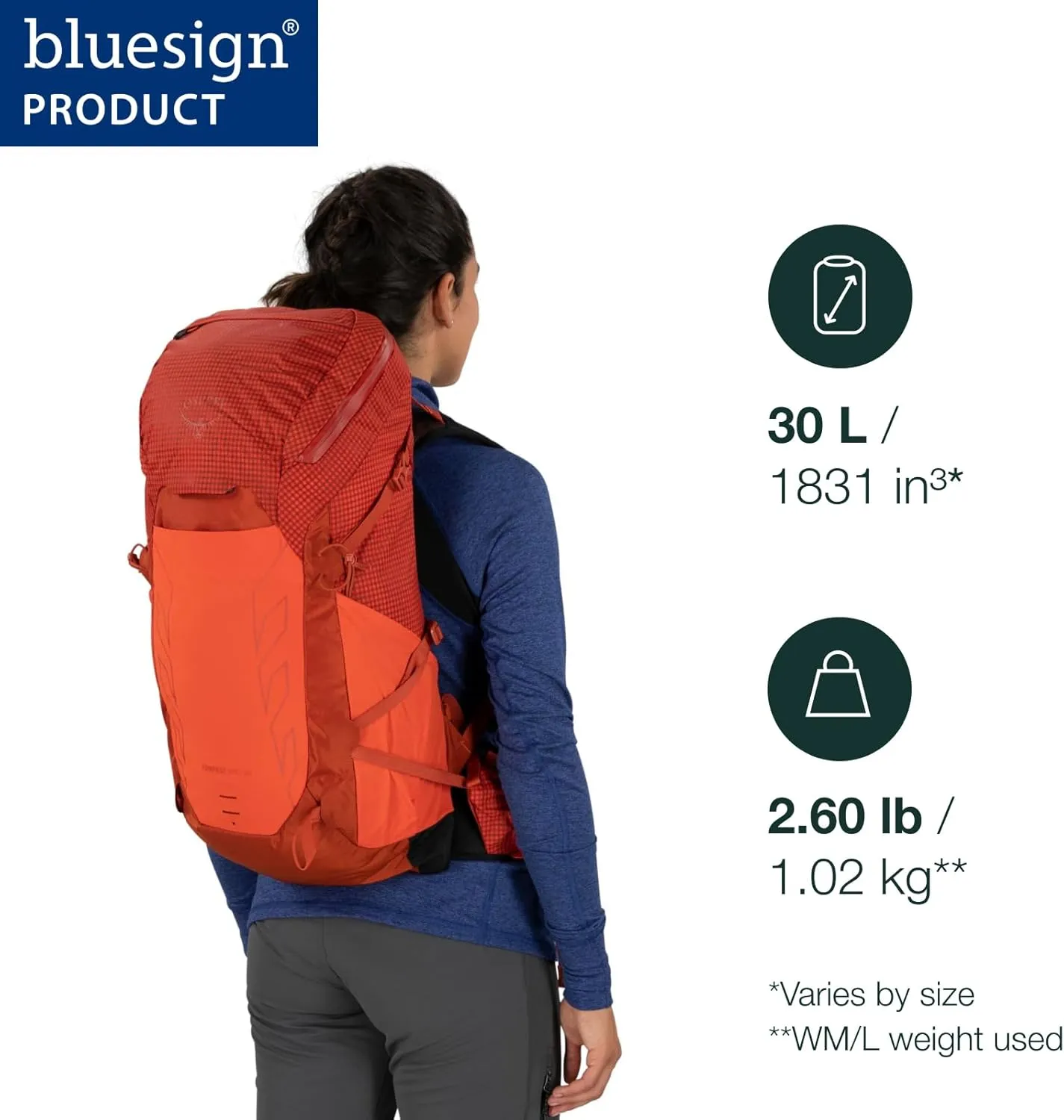 Osprey Tempest Pro 30L Women's Hiking Backpack with Hipbelt, Silver Lining