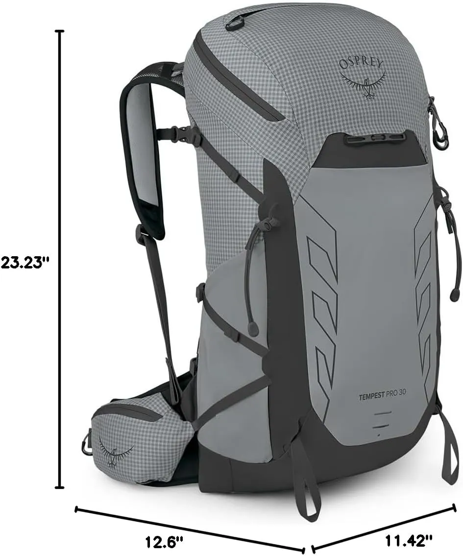 Osprey Tempest Pro 30L Women's Hiking Backpack with Hipbelt, Silver Lining
