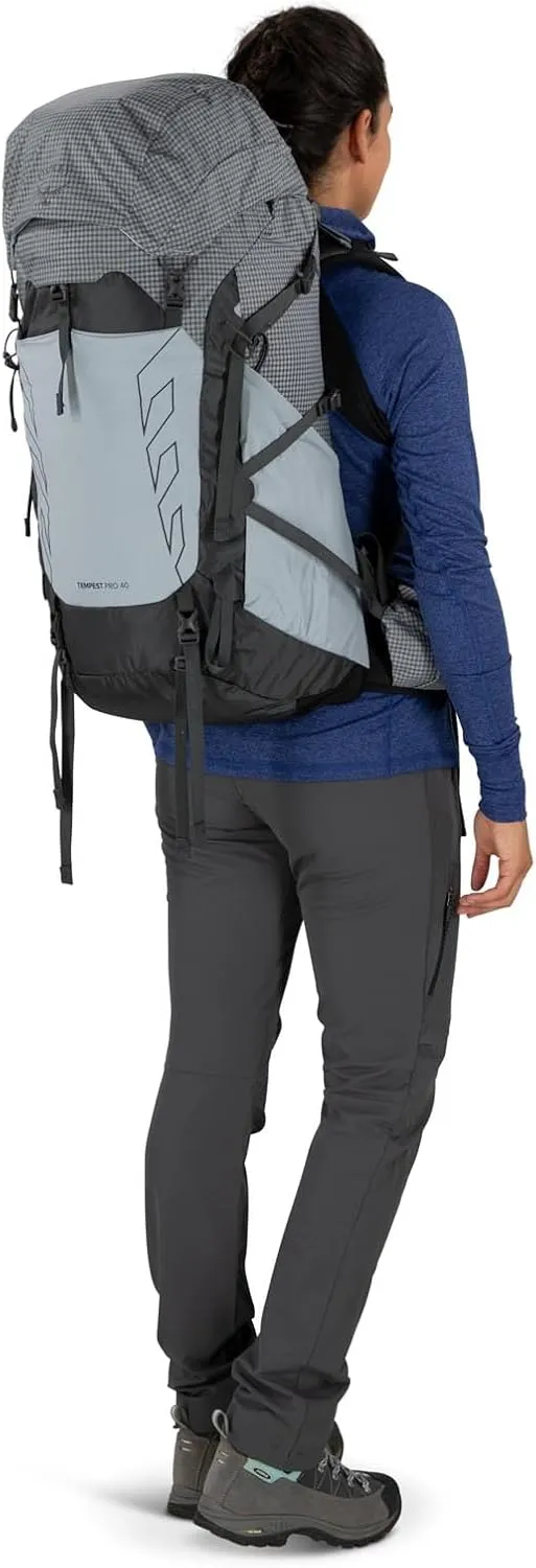 Osprey Tempest Pro 40L Women's Hiking Backpack with Hipbelt, Silver Lining, WXS/S