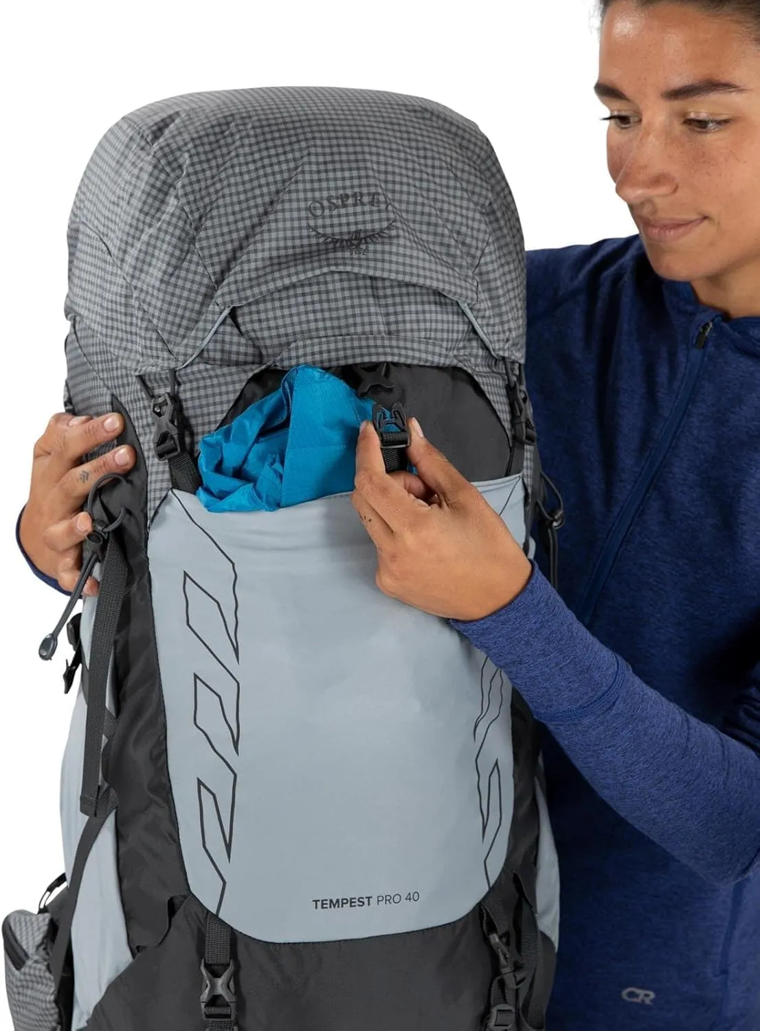 Osprey Tempest Pro 40L Women's Hiking Backpack with Hipbelt, Silver Lining, WXS/S