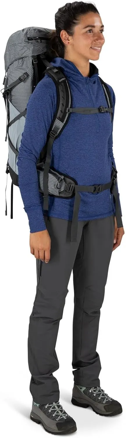 Osprey Tempest Pro 40L Women's Hiking Backpack with Hipbelt, Silver Lining, WXS/S