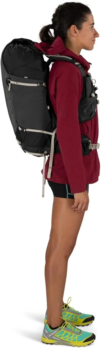 Osprey Tempest Velocity 30L Women's Hiking Backpack, Dark Charcoal/Chiru Tan, WM/L
