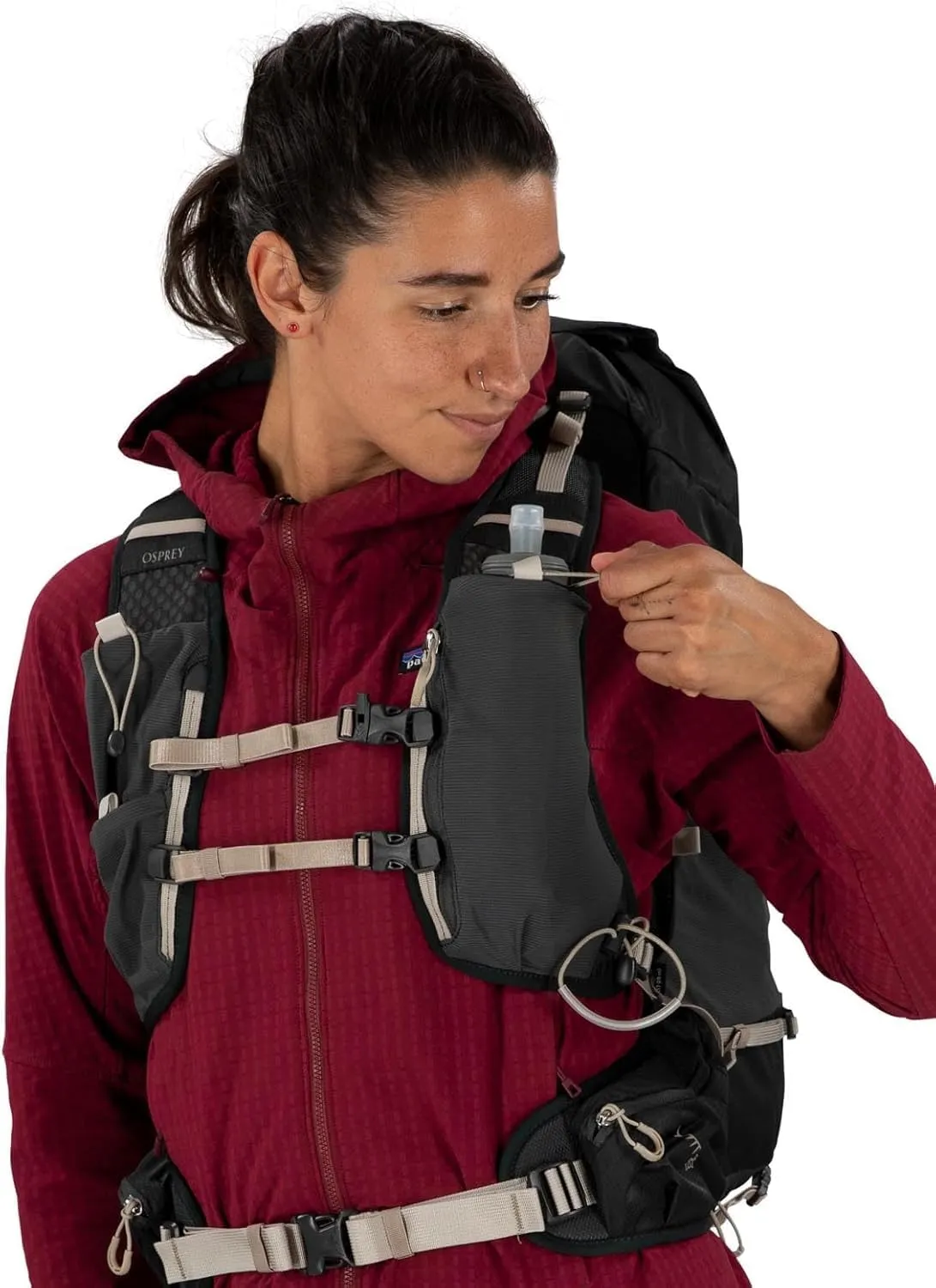 Osprey Tempest Velocity 30L Women's Hiking Backpack, Dark Charcoal/Chiru Tan, WM/L