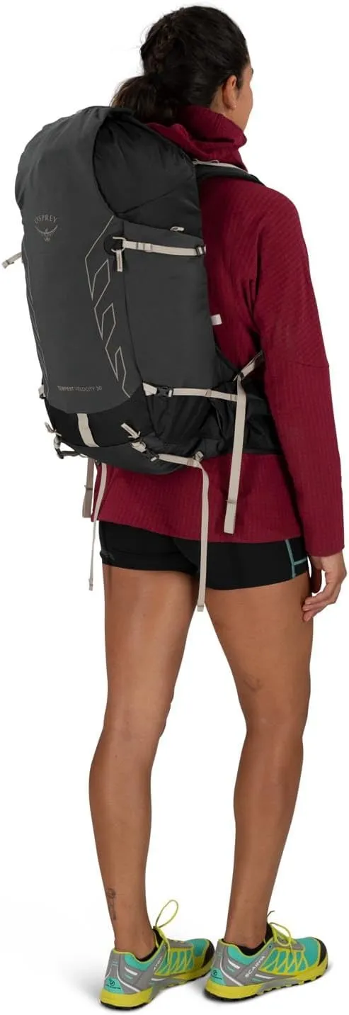 Osprey Tempest Velocity 30L Women's Hiking Backpack, Dark Charcoal/Chiru Tan, WM/L